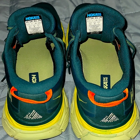 Hoka Teal and Yellow Athletic Shoes - Picture 5 of 6